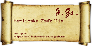 Herlicska Zsófia névjegykártya